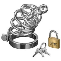Gabbia di castita asylum 4 ring locking chastity cage TAGLIA S-M