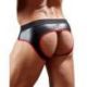 Slip aperto in neoprene nero e rosso TAGLIA XL