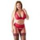 Intimo set bra plus size red TAGLIA 90F-XL