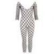 Catsuit nera a rete grossa TAGLIA S-L