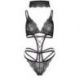 Body lace bralette teddy and eyemask TAGLIA UNICA