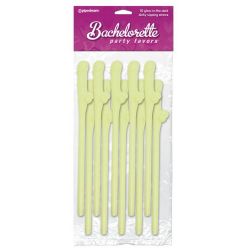 Cannucce fluorescenti bachelorette party favors dicky sipping straws glow in the dark 10pc.