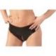 Slip in latex nero aperto TAGLIA S-L