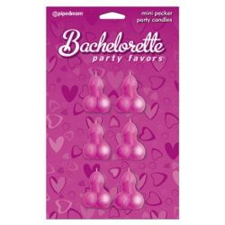 Candele bachelorette party favors mini pecker party candles - 6pc.