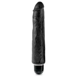 Vibratore realistico king cock 10 vibrating stiffy (nero)