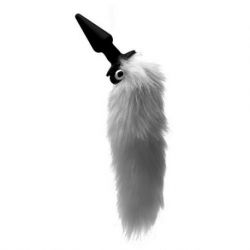 Plug anale vibrante white fox tail