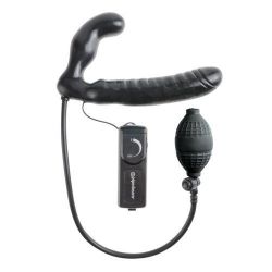 Vibratore strap on gonfiabile con plug Inflatable Vibrating Strapless Strap-On