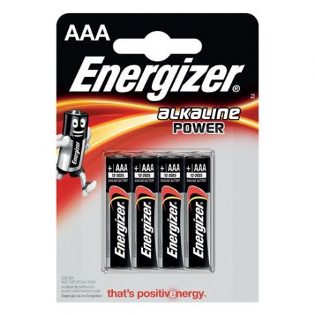 4 batterie alcaline aaa energizer 1.5v