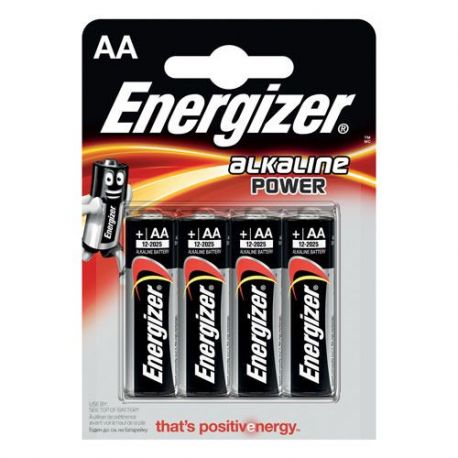 4 batterie alcaline aa energizer 1.5v