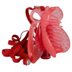 Stimolatore vaginale strap on tickling butterfly
