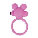 Anello fallico vibrante teddy cockring silicone pink