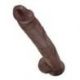 Fallo realistico king cock 14 cock with balls brown