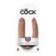 Fallo doppio realistico king cock u-shaped large double trouble tan